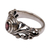 Garnet solitaire ring, 'Good Morning' - Garnet solitaire ring (image 2f) thumbail
