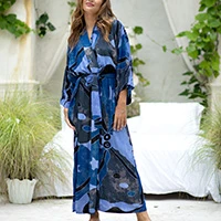 Rayon-Batik-Robe, „Through the Seas“ – indonesische Batik-gemusterte Robe