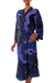 Rayon batik robe, 'Through the Seas' - Indonesian Batik Patterned Robe