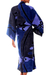 Rayon batik robe, 'Through the Seas' - Indonesian Batik Patterned Robe