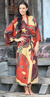 Women's batik robe, 'Coral Reefs' - Women's Batik Patterned Robe thumbail
