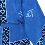 Women's batik robe, 'Deep Blue Sea' - Hand Crafted Women's Batik Blue Patterned Robe