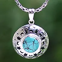 Collar de turquesa, 'Ocean Eye' - Collar de turquesa