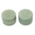 Ceramic condiment jars, 'Lotus and Dragonfly' (pair) - Dragonfly Theme Condiment Jars in Green Ceramic (Pair) (image 2b) thumbail