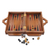 Reise-Backgammon-Set aus Holz - Handgefertigtes Reise-Backgammon-Set aus Cempaka und Sono-Holz