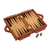 Wood travel backgammon set, 'Dolphin Guard' - Wood Backgammon Set (image 2c) thumbail