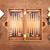 Wood backgammon set, 'Inner Secrets' - Folding Hand Carved Backgammon Set (image 2) thumbail