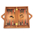 Wood backgammon set, 'Inner Secrets' - Folding Hand Carved Backgammon Set (image 2b) thumbail