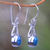 Turquoise dangle earrings, 'Temptations' - Sterling Silver Turquoise Dangle Earrings (image 2b) thumbail