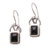 Onyx dangle earrings, 'Black Vision' - Modern Onyx Sterling Silver Dangle Earrings (image 2a) thumbail