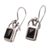 Onyx dangle earrings, 'Black Vision' - Modern Onyx Sterling Silver Dangle Earrings (image 2c) thumbail