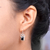 Onyx dangle earrings, 'Black Vision' - Modern Onyx Sterling Silver Dangle Earrings (image 2j) thumbail