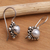 Pearl drop earrings, 'Moon Face' - Pearl Sterling Silver Drop Earrings thumbail