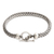 Men's sterling silver braided bracelet, 'All Night' - Men's Sterling Silver Woven Chain Bracelet (image 2b) thumbail