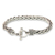 Men's sterling silver braided bracelet, 'Passion' - Men's Sterling Silver Chain Bracelet (image 2b) thumbail