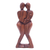 Wood sculpture, 'Happy Family' - Suar Wood Sculpture thumbail