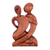 Wood sculpture, 'Beside Me' - Romantic Wood Sculpture