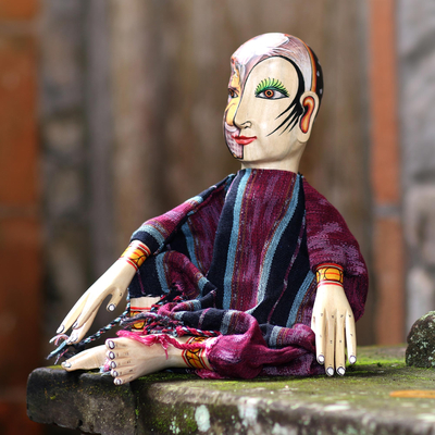 Muñeca de exhibición de madera - Muñeca de exhibición pintada a mano.