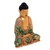 Wood statuette, 'Buddha of Paradise' - Hand Painted Wood Sculpture (image 2c) thumbail