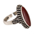 Carnelian ring, 'Fire and Courage' - Sterling Silver and Carnelian Ring (image 2a) thumbail