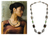 Tiger's eye necklace, 'Tiger Trance' - Beaded Tiger's Eye and Silver Necklace thumbail