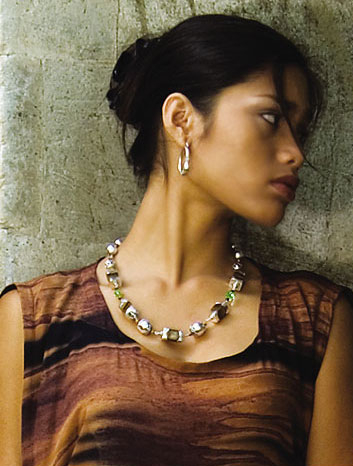 Tiger's eye necklace, 'Tiger Trance' - Beaded Tiger's Eye and Silver Necklace