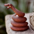 Wood statuette, 'Coiled Snake' - Hand Carved Wood Statuette (image 2c) thumbail