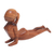 Wood statuette, 'Cobra Yoga Pose' - Suar Wood Statuette (image 2d) thumbail
