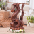 Wood statuette, 'Coiling Dragons' - Handcrafted Wood Sculpture (image 2) thumbail