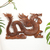 Wood relief panel, 'Winged Fire Dragon' - Unique Wood Relief Panel (image 2) thumbail