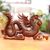 Wood relief panel, 'Winged Fire Dragon' - Unique Wood Relief Panel (image 2j) thumbail