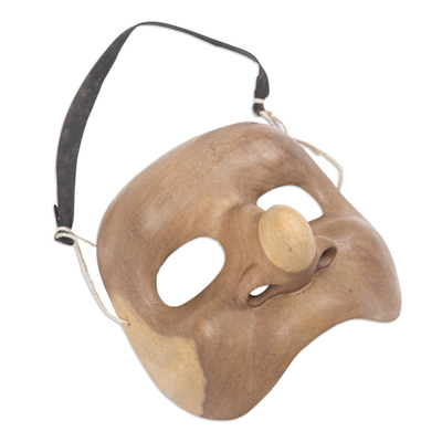 Máscara de madera - Máscara teatral de madera de hibisco