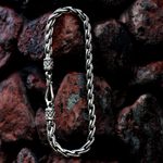 Men's sterling silver link bracelet, 'Flowing River' - Handmade Men's Silver Link Bracelet