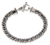 Men's sterling silver braided bracelet, 'Sparkling Brook' - Men's Silver Braided Bracelet thumbail