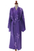 Women's batik robe, 'Kissed by Violet' - Women's Handcrafted Batik Robe (image 2c) thumbail