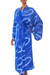 Women's batik robe, 'Sea of Sapphire' - Women's Batik Patterned Robe (image 2a) thumbail