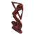 Wood statuette, 'Bathing at the River' - Suar Wood Female Form Sculpture (image 2b) thumbail