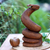 Wood sculpture, 'Serpent Guardian' - Wood Snake Sculpture (image 2) thumbail
