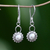 Pendientes colgantes de perlas, 'Silver Moonlight' - Pendientes colgantes de perlas de plata de ley