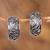 Sterling silver half hoop earrings, 'Prairie' - Sterling Silver Half Hoop Earrings from Indonesia (image 2) thumbail