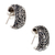 Sterling silver half hoop earrings, 'Prairie' - Sterling Silver Half Hoop Earrings from Indonesia thumbail