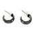 Sterling silver half hoop earrings, 'Prairie' - Sterling Silver Half Hoop Earrings from Indonesia (image 2b) thumbail