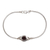 Garnet pendant bracelet, 'Moonbeam Passion' - Garnet Sterling Silver Bangle Bracelet thumbail