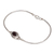 Garnet pendant bracelet, 'Moonbeam Passion' - Garnet Sterling Silver Bangle Bracelet (image 2c) thumbail