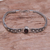 Garnet pendant bracelet, 'Cosmic Story' - Sterling Silver Garnet Bracelet thumbail