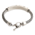 Sterling silver pendant bracelet, 'Mystic Symbols' - Artisanmade Sterling Silver Braided Bracelet (image 2b) thumbail
