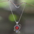 Carnelian and pearl pendant necklace, 'Eloquence' - Carnelian Sterling Silver Pendant Necklace (image 2b) thumbail