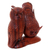 Wood statuette, 'Owl Couple' - Hand Made Wood Bird Sculpture (image 2d) thumbail