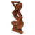 Wood statuette, 'Sensuality' - Female Nude Sculpture (image 2b) thumbail