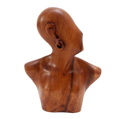 Wood statuette, 'Modern Woman' - Wood statuette